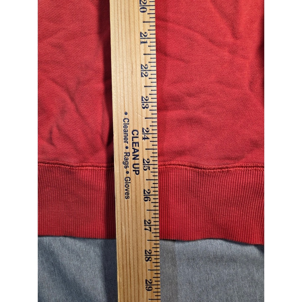 Converse All Star Mens Large Red Raglan Crewneck Sweatshirt Logo Pullover L - Picture 4 of 8